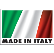 Made in Italy seal with the Italian flag.