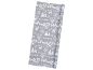Grey wrapping paper roll with a winter pattern of deer, trees, and hearts.