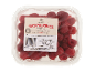 Tray of fresh raspberries with a label indicating they are honestly grown and 125g.