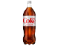Large bottle of diet soft drink with the label 'Refreshing Taste, No Calories, No Sugar'.