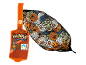 Halloween milk chocolates with skull and pumpkin wrappers in a net, with a Halloween milk chocolate label.