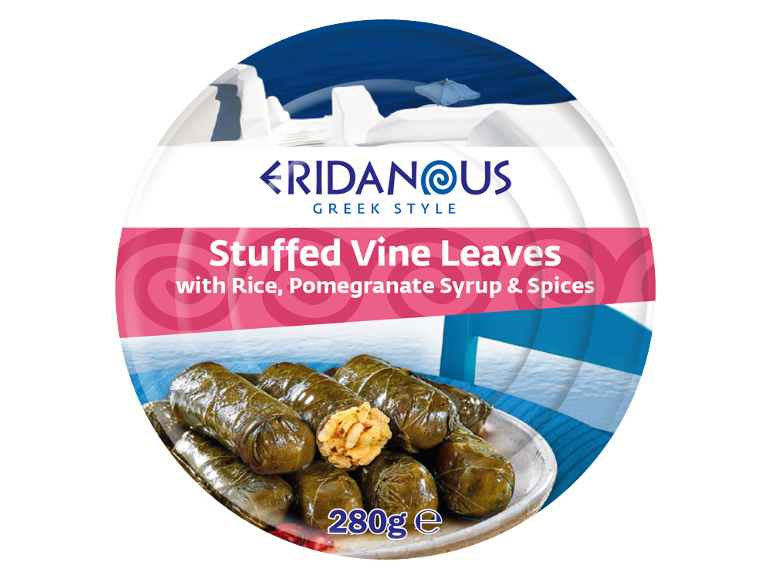 Stuffed vine leaves with rice, pomegranate syrup and spices, Greek style, 280g.