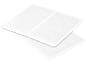 Two white rectangular air freshener refills with a textured surface.