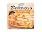 Deliziosa Quattro Formaggi frozen pizza box, 2x 340g, vegetarian and stonebaked.
