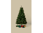 Green Christmas tree with wrapped gifts at the base.