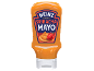 Sriracha mayonnaise bottle with a red chili and a dollop of sauce on the label.