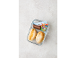 Lunchbox with two cheese rolls, a chocolate bar, a granola bar, and a mini raisin snack.