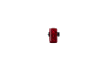 Red bicycle taillight on a black background.