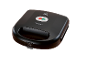 Black sandwich maker with power and ready indicator lights.