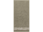Grey-green cotton towel with a decorative strip of white leaves.