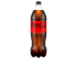 Bottle of sugar-free soft drink with a red label