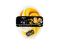 Mango and vanilla ice cream dessert with peach-passionfruit ripples, 900 ml.
