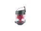 Red and grey vacuum cleaner dust container with a transparent handle.