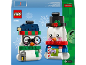 Two toy snowman figures with Christmas accessories, featuring the number 40812.