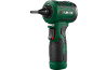 Green and black battery inflator with nozzle, featuring the model PAUKGB A1