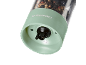 Electric pepper and salt grinder with illumination, filled with a pepper mix.