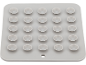 Grey anti-slip shower mat with suction cups.