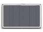 Gray wood-textured panel in a white frame, top view.