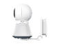 White security camera with grey base and wall mount, ON/O switch