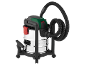 Wet and dry vacuum cleaner with a stainless steel tank and hose