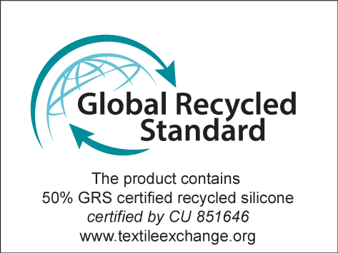 Global Recycled Standard seal: Product contains 50% GRS certified recycled silicone.
