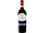 Bottle of red wine Chianti Colli Senesi 2019 with a white and blue label.