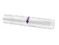 Clear vacuum bag roll with a purple arrow in the center