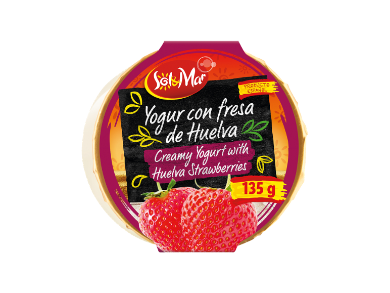 Creamy yogurt with Huelva strawberries, 135 g