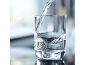 Clear water glass filling with fresh water