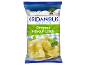 Bag of Greek-style oregano flavour crisps, featuring a Greek landscape and 200g.
