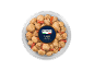 Spicy mushrooms with chili in a round container, labeled 'Funghi piccanti'.