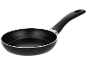Black non-stick frying pan with a black handle