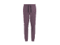 Men's purple sweatpants with black drawstring and logo on the side.