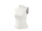 White sleeveless high-neck top on a mannequin