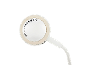White handheld showerhead with an intensity control dial, marked from MIN to MAX.