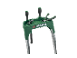 Green tool tray with screwdrivers, pliers, and hammer, with a max 10kg weight indication.