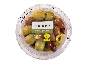 Mix of pitted green and Kalamata olives in a 150g tub.
