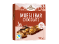 Box of chocolate muesli bars, 8 pieces, 200g, with 24% milk chocolate.