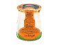 Creamy yogurt dessert with Seville orange in a glass jar.