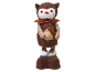 Autumnal style decorative owl figure holding an acorn.