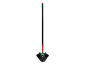 Black and green corner brush with a red handle