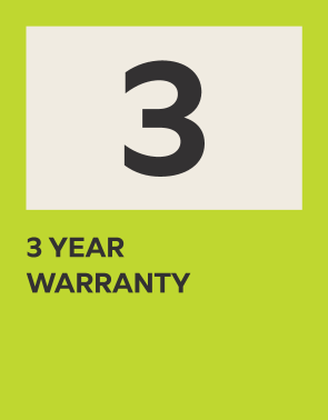3 year warranty label.
