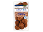 Gyros style pork meatballs in packaging, with a Greek landscape background.