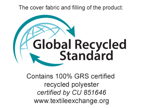 Global Recycled Standard certificate: 100% GRS certified recycled polyester, CU 851646.