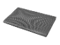 Gray textured seating mat, folded on a black background.