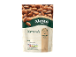 Brown packaging of almonds, displaying nutritional information and the text 'Fuel for the day'.