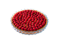Raspberry tart in a glass dish