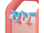 Inflatable toy with pastel colored rings for babies.
