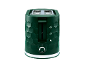Green toaster with hexagonal texture and chrome details.