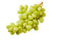 Fresh green grapes on a black background.